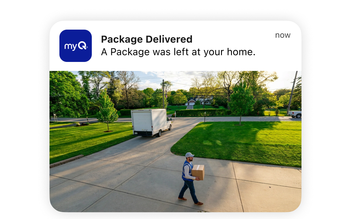 Delivery driver in driveway