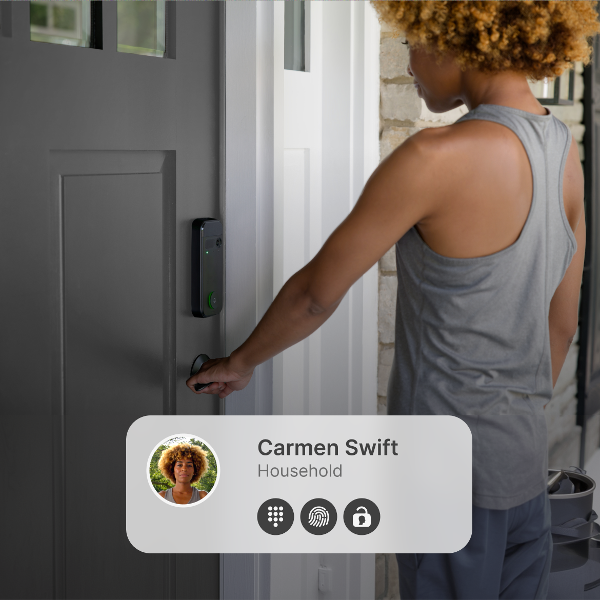 Lock identifying authorized user