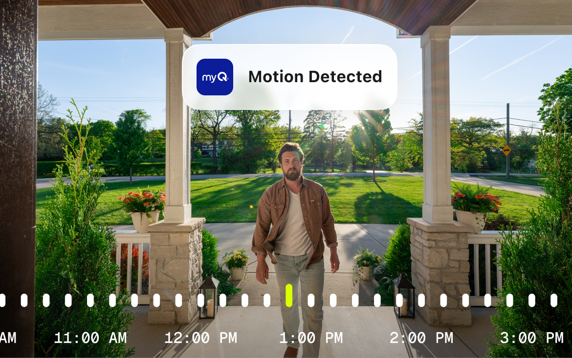 Video keypad detecting motion