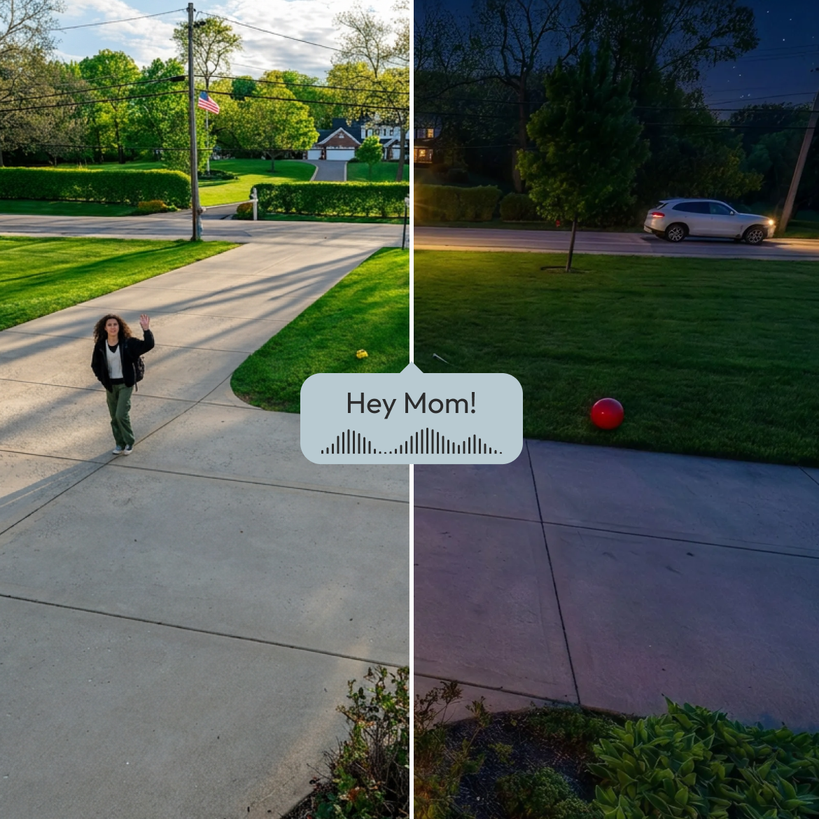 Teen approaching up driveway